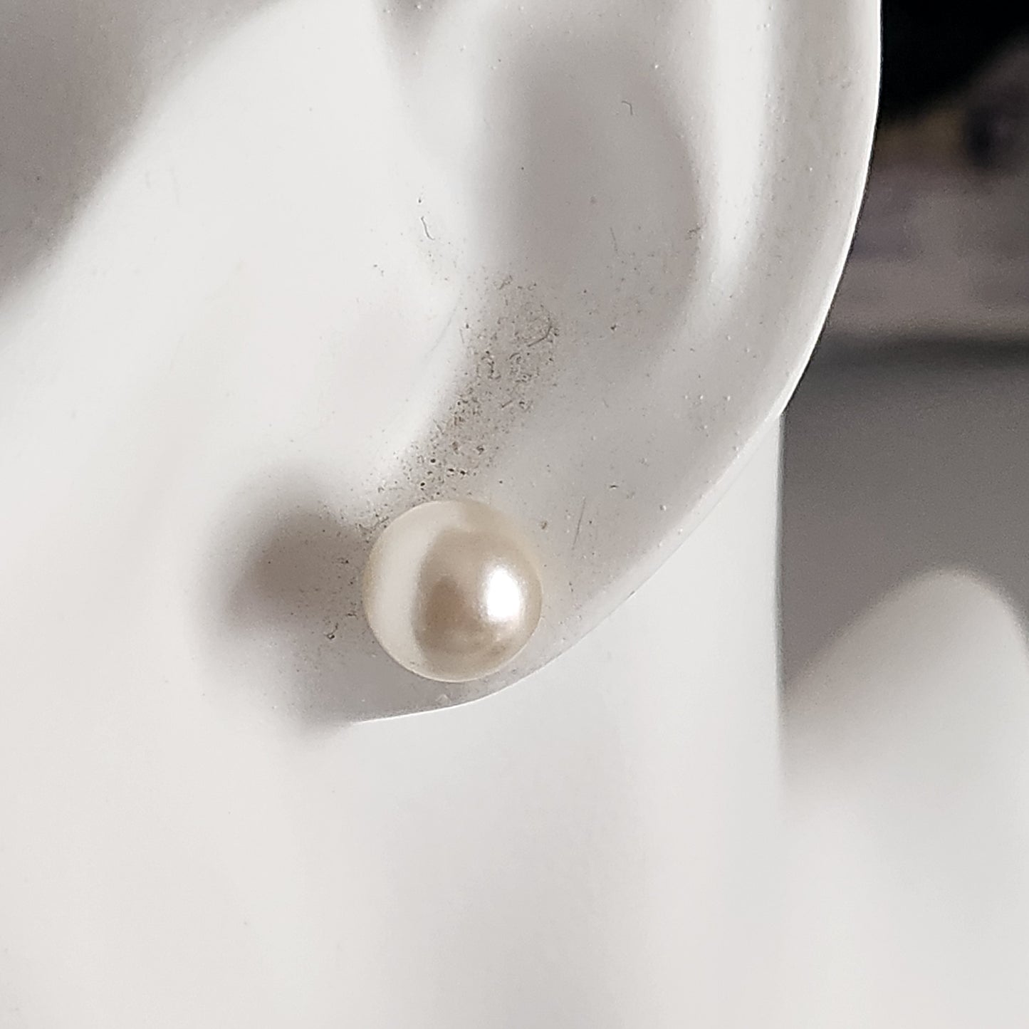 Aros Perla Premium Austria 10mm White Blanca Plata 925
