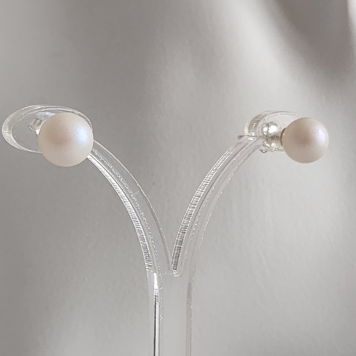 Par Aros Perla 8mm Plata 925 Austria Premium