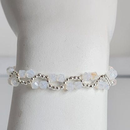 Pulsera ONDAS Cristal Swarovski Elements Plata 925 Colores