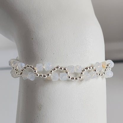 Pulsera ONDAS Cristal Swarovski Elements Plata 925 Colores