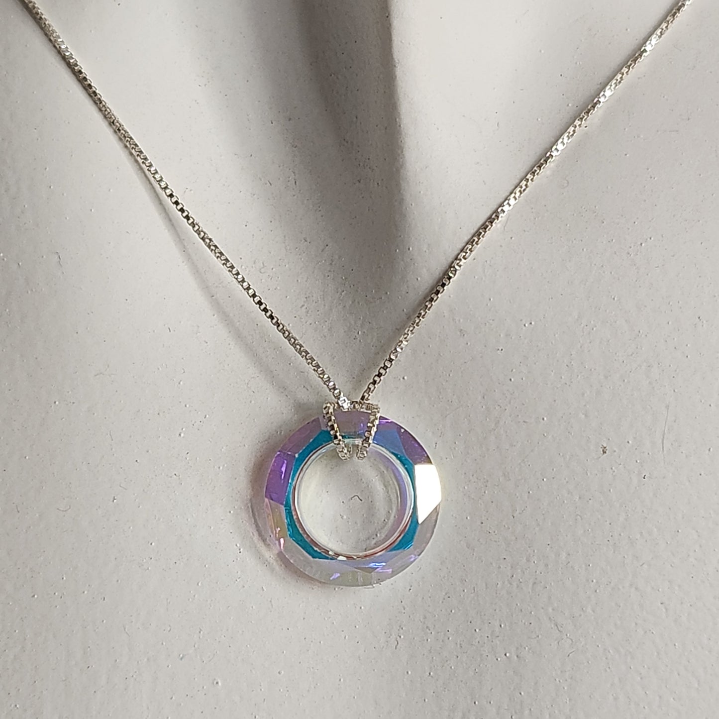 Collar dije Dona Cristal Swarovski Elements Plata 925