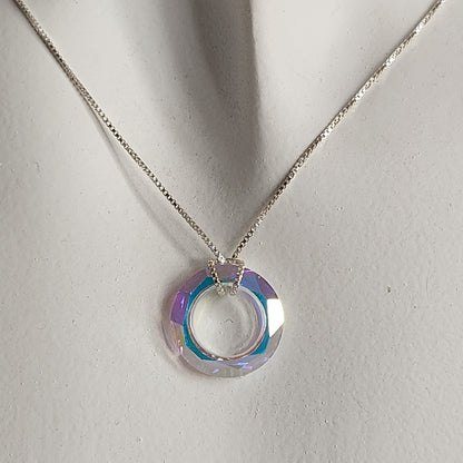 Collar dije Dona Cristal Swarovski Elements Plata 925
