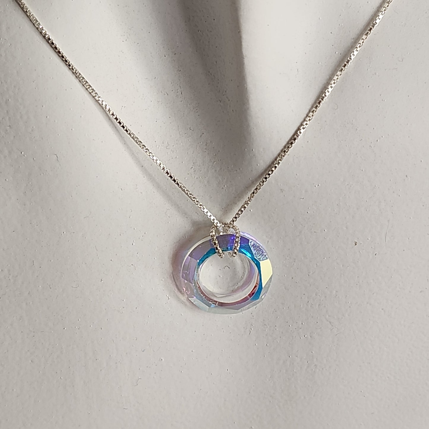 Collar dije Dona Cristal Swarovski Elements Plata 925
