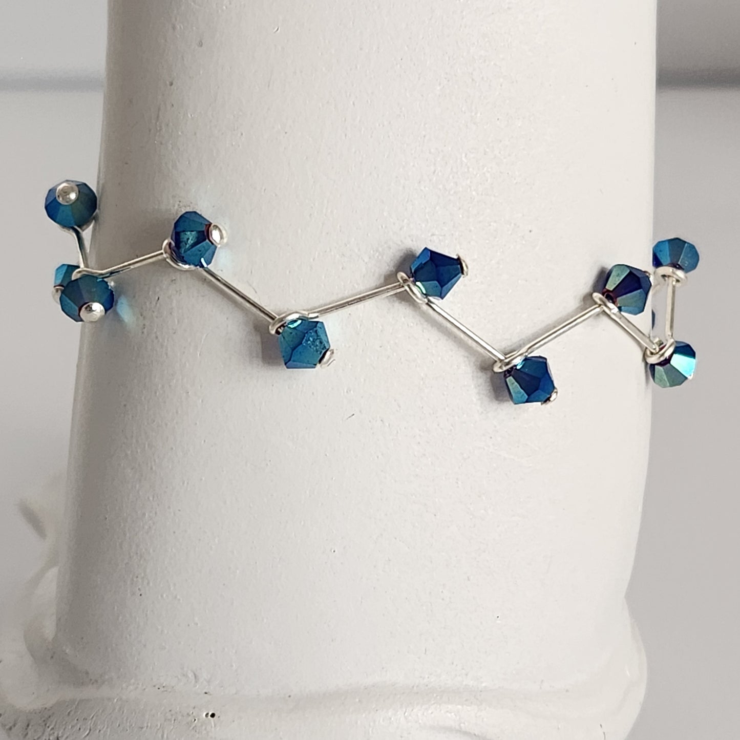 Pulsera Cristal Swarovski Elements 4mm Hilos Plata 925 Varios Colores