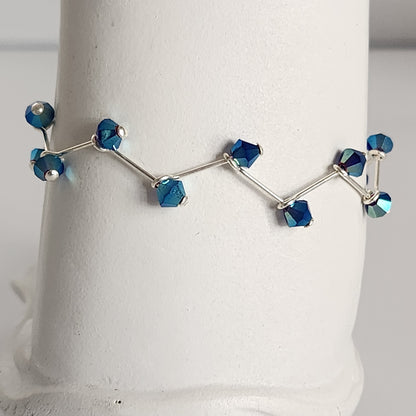 Pulsera Cristal Swarovski Elements 4mm Hilos Plata 925 Varios Colores