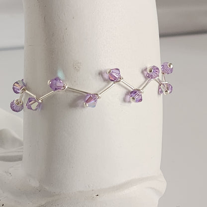 Pulsera Cristal Swarovski Elements 4mm Hilos Plata 925 Varios Colores