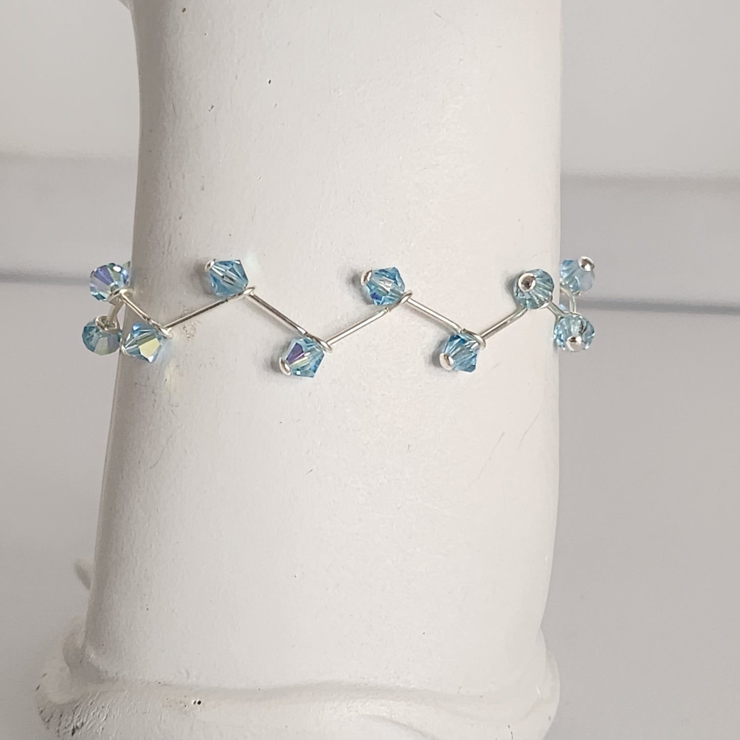 Pulsera Cristal Swarovski Elements 4mm Hilos Plata 925 Varios Colores