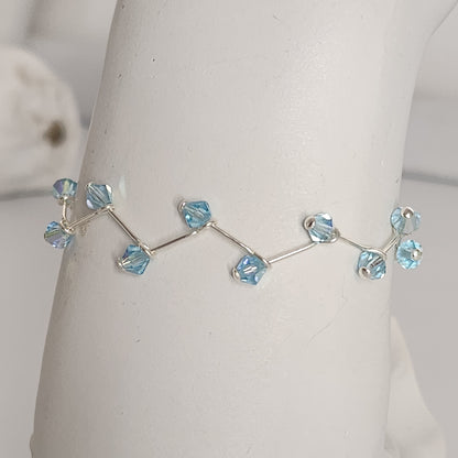 Pulsera Cristal Swarovski Elements 4mm Hilos Plata 925 Varios Colores