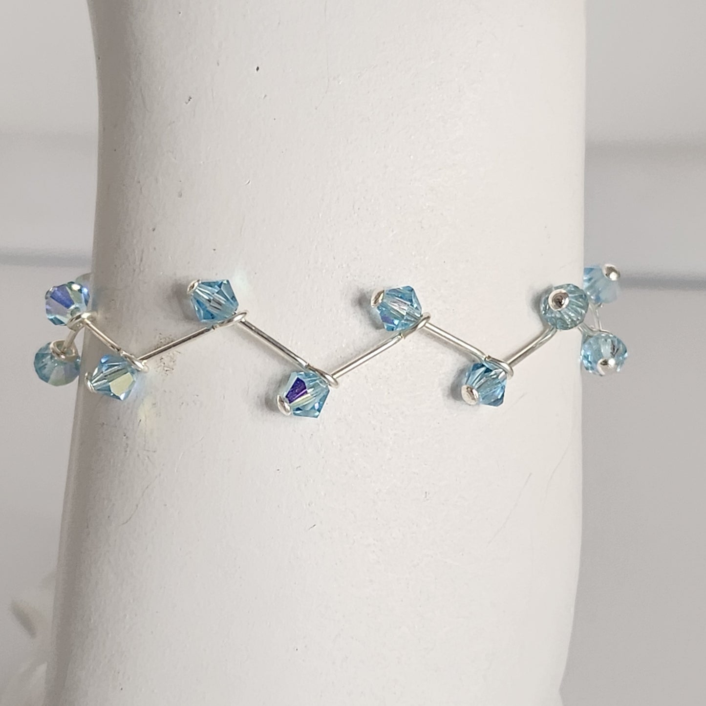 Pulsera Cristal Swarovski Elements 4mm Hilos Plata 925 Varios Colores