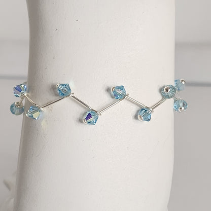 Pulsera Cristal Swarovski Elements 4mm Hilos Plata 925 Varios Colores