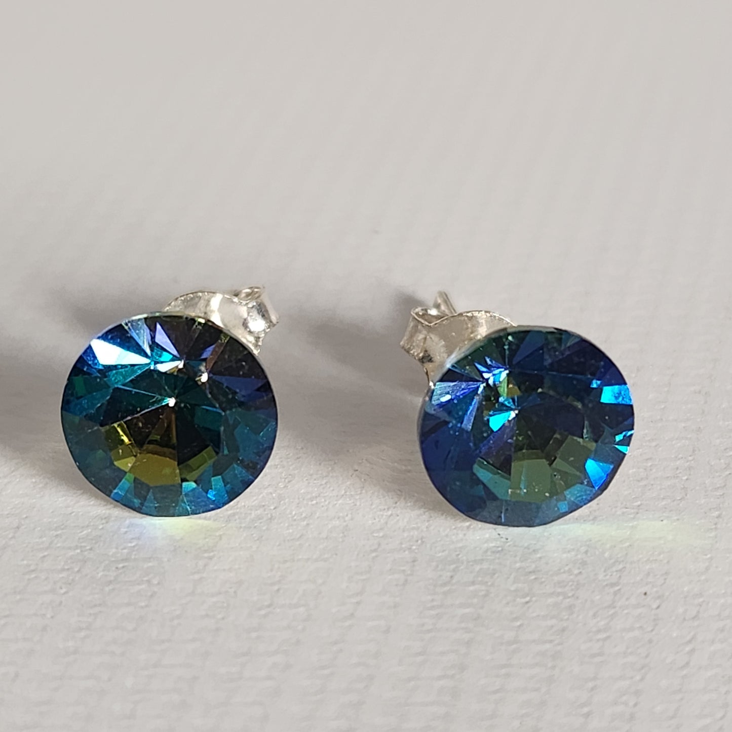 Aros Cristal Swarovski Elements Redondo 8mm Varios Colores No Cubic