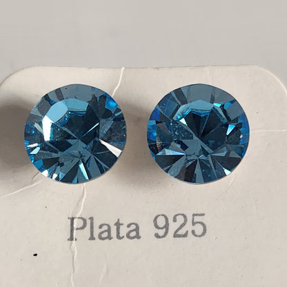 Aros Cristal Swarovski Elements Redondo 8mm Varios Colores No Cubic