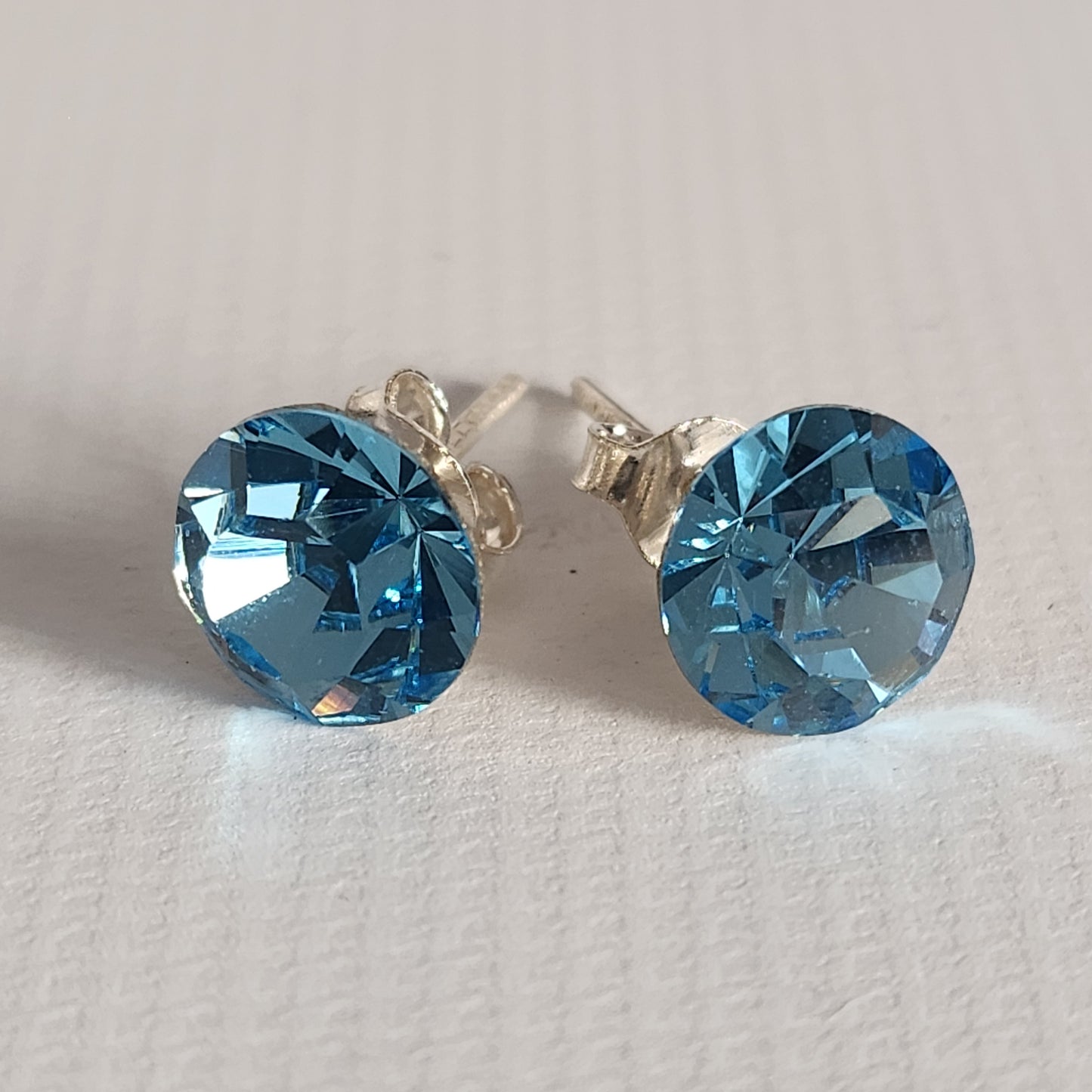 Aros Cristal Swarovski Elements Redondo 8mm Varios Colores No Cubic