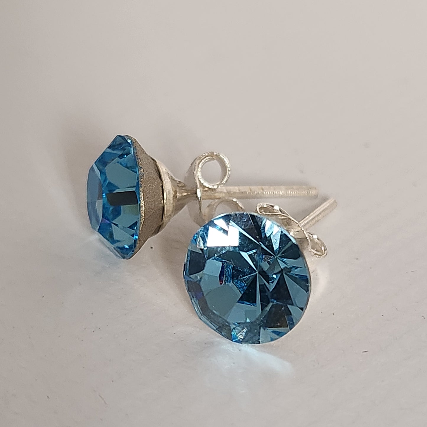 Aros Cristal Swarovski Elements Redondo 8mm Varios Colores No Cubic