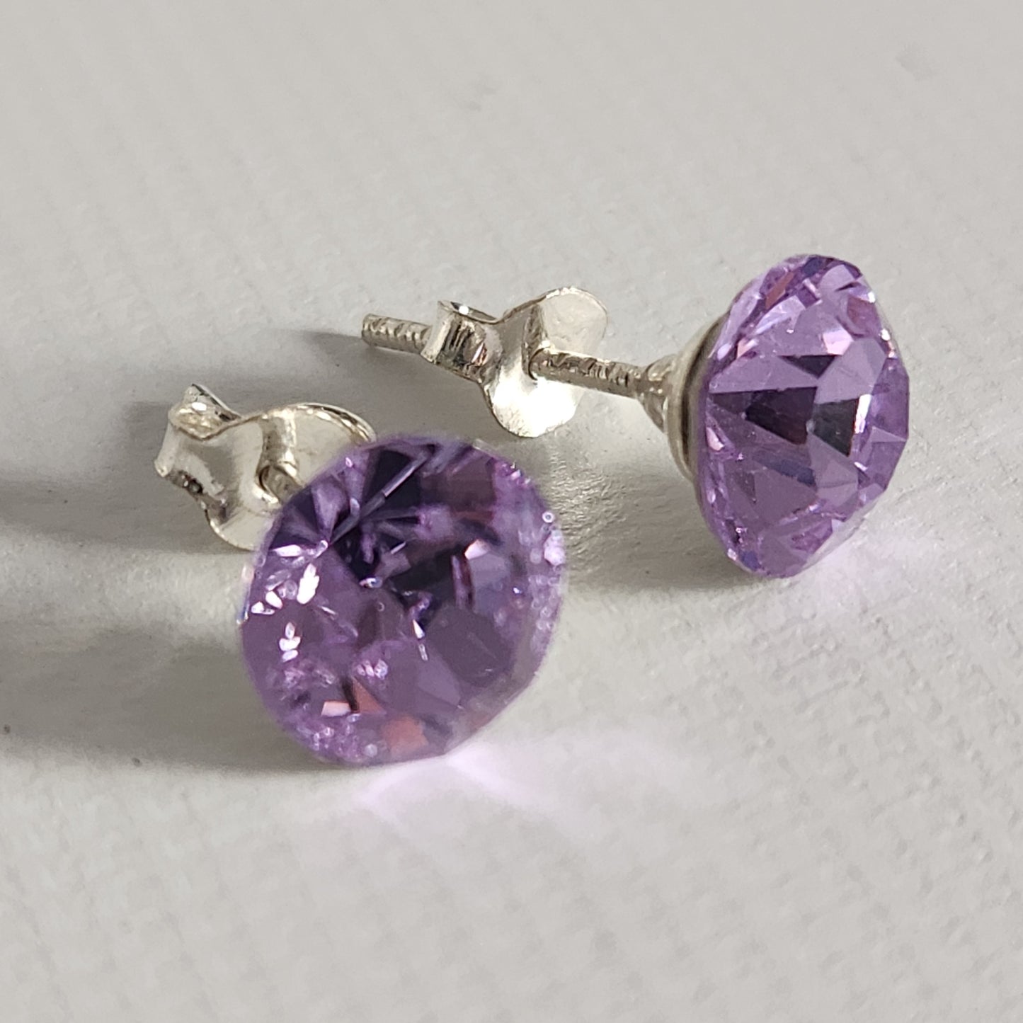 Aros Cristal Swarovski Elements Redondo 8mm Varios Colores No Cubic