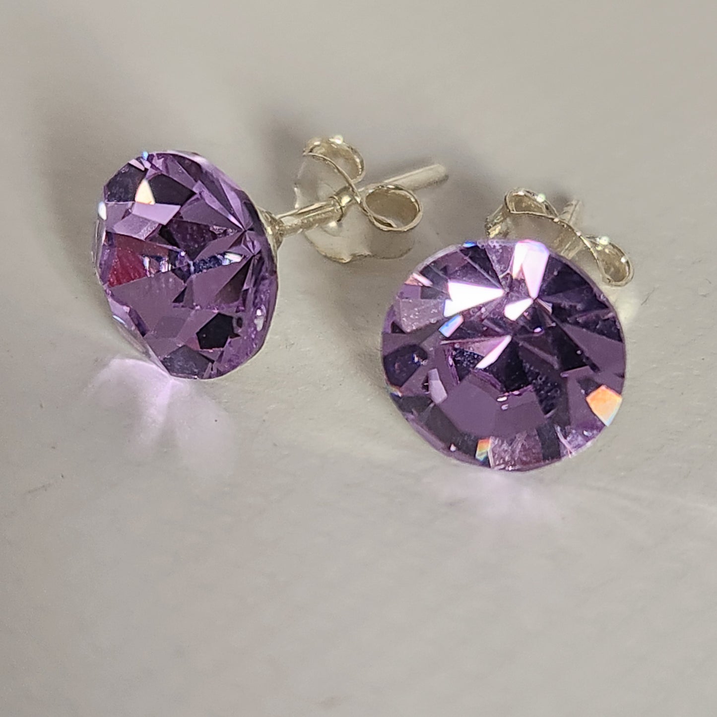 Aros Cristal Swarovski Elements Redondo 8mm Varios Colores No Cubic