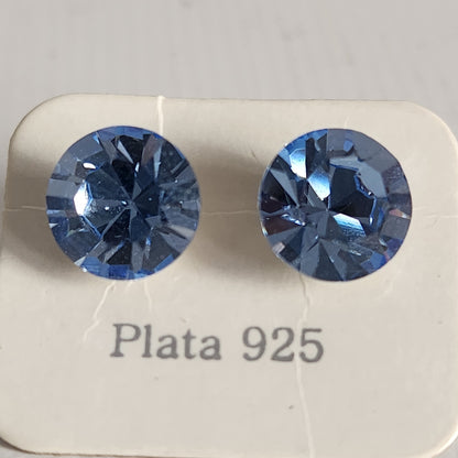 Aros Cristal Swarovski Elements Redondo 8mm Varios Colores No Cubic