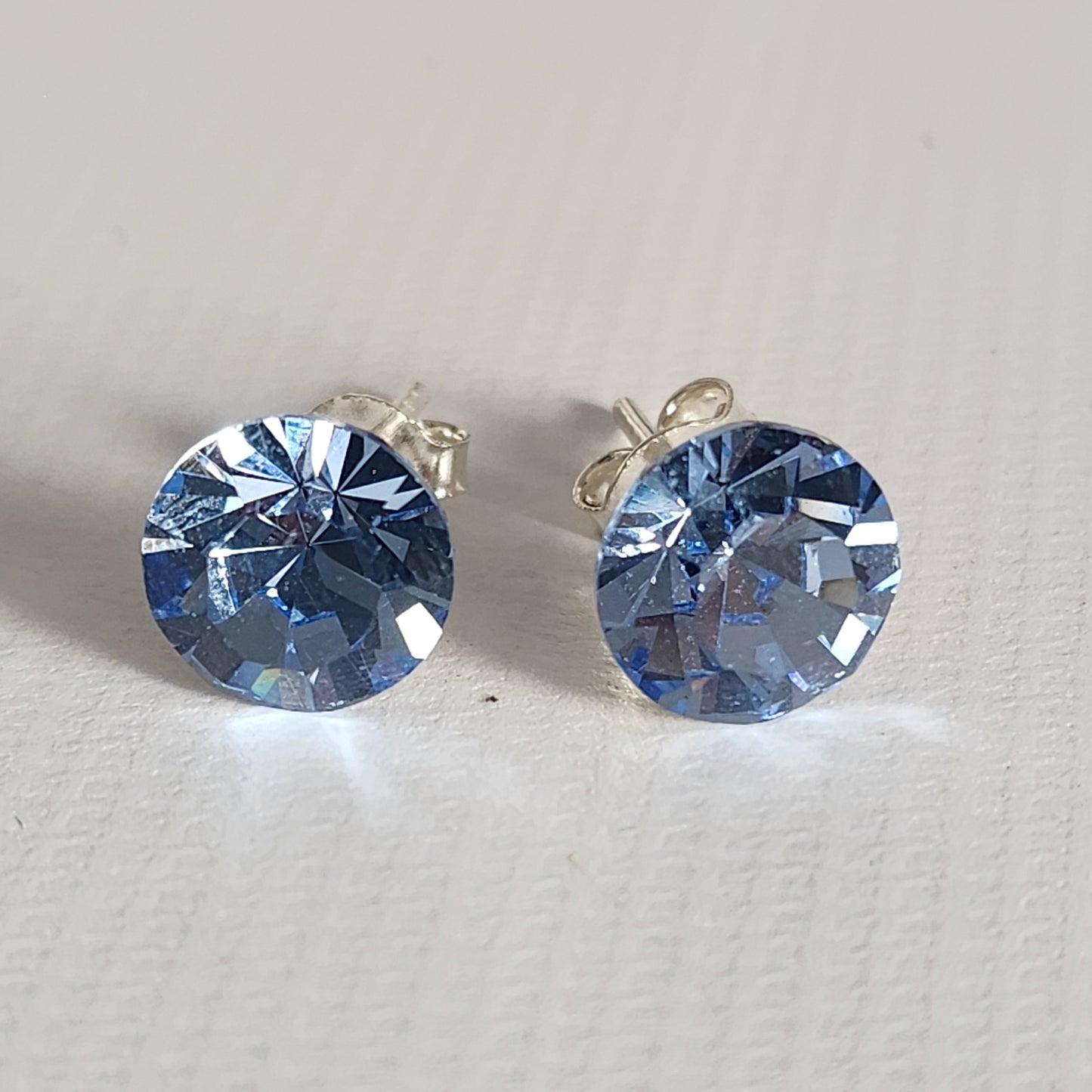 Aros Cristal Swarovski Elements Redondo 8mm Varios Colores No Cubic