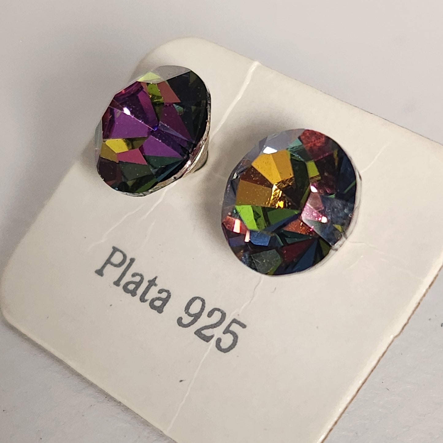 Aros Cristal Swarovski Elements Redondo 8mm Varios Colores No Cubic