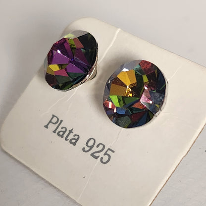 Aros Cristal Swarovski Elements Redondo 8mm Varios Colores No Cubic