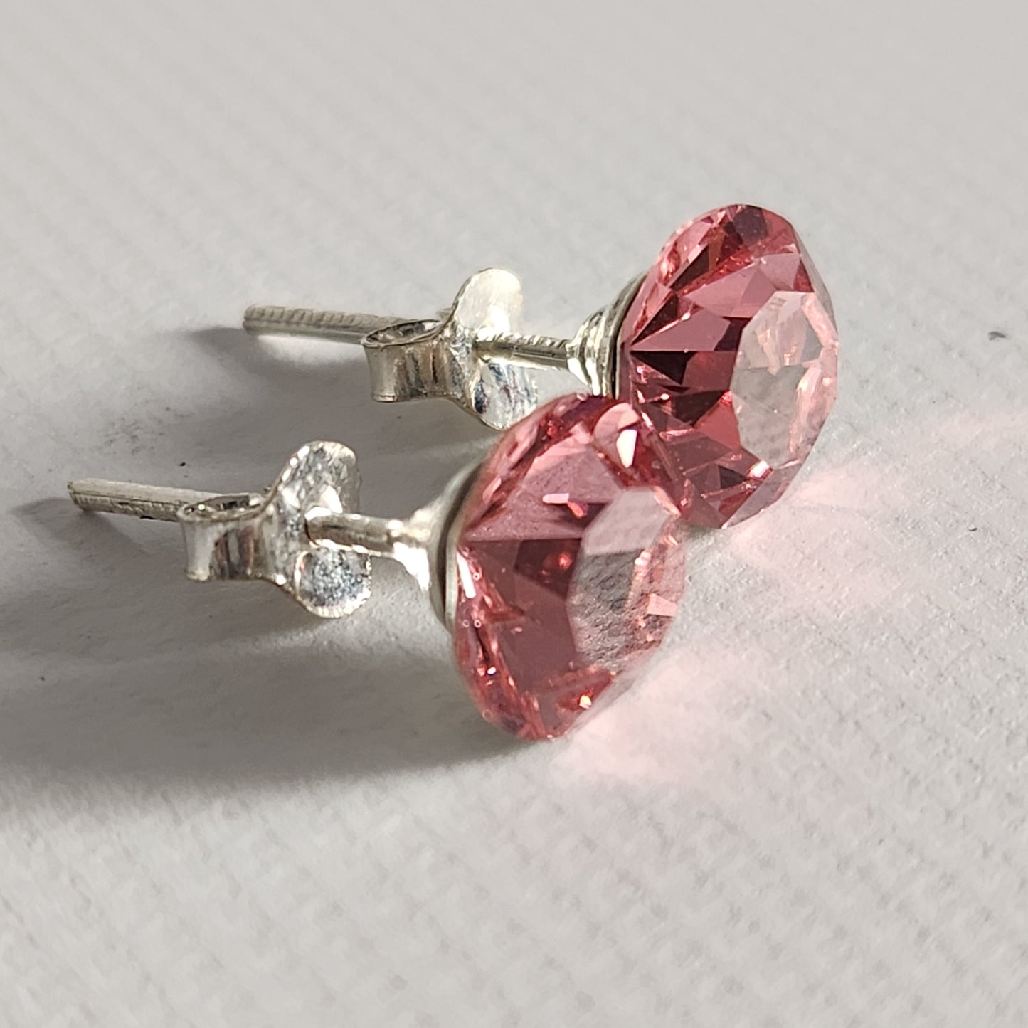Aros Cristal Swarovski Elements Redondo 8mm Varios Colores No Cubic