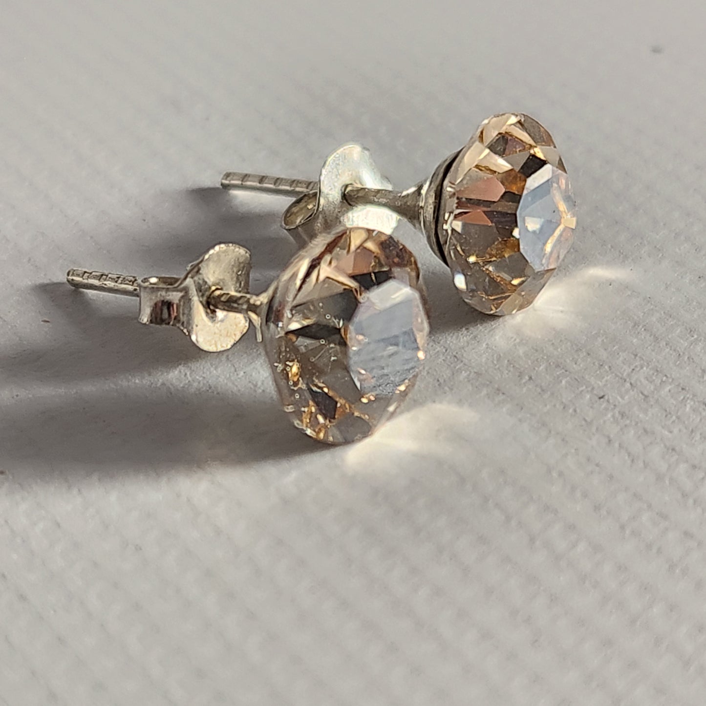 Aros Cristal Swarovski Elements Redondo 8mm Varios Colores No Cubic