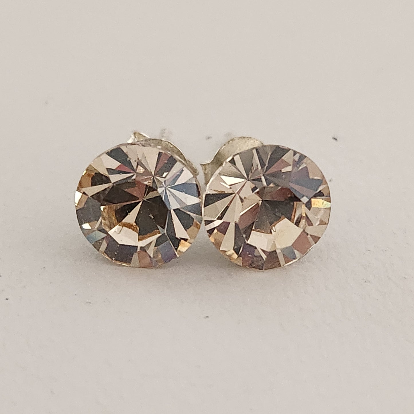 Aros Cristal Swarovski Elements Redondo 8mm Varios Colores No Cubic