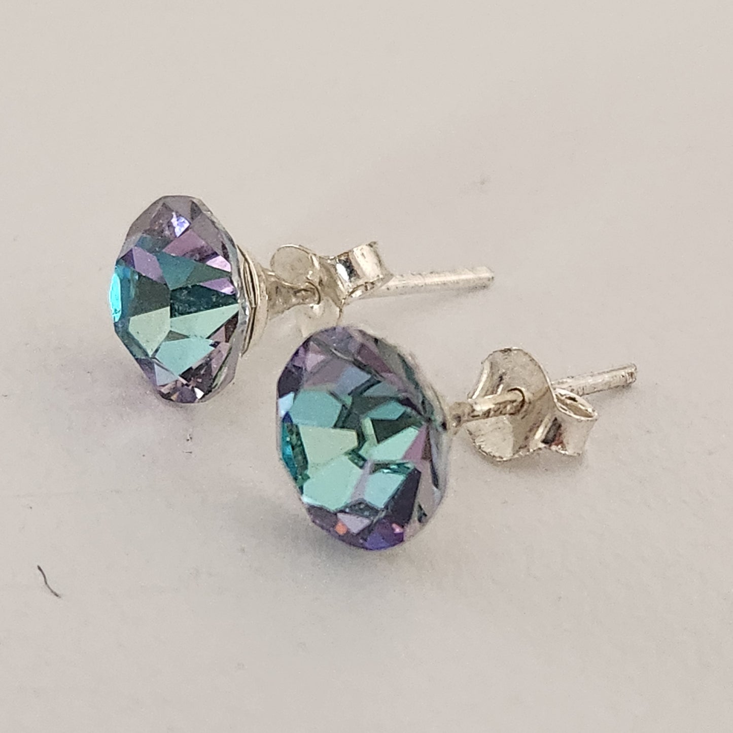 Aros Cristal Swarovski Elements Redondo 8mm Varios Colores No Cubic
