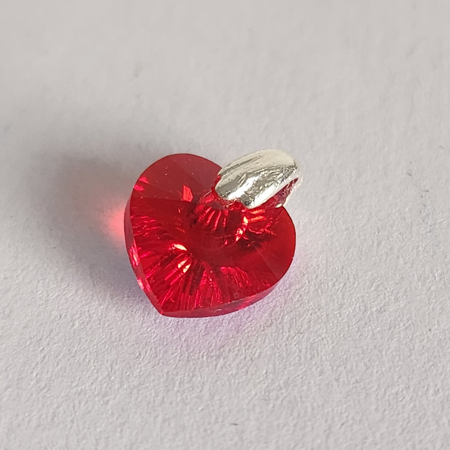 Dije Cristal Swarovski Elements Corazón 10mm Plata 925 Varios Colores