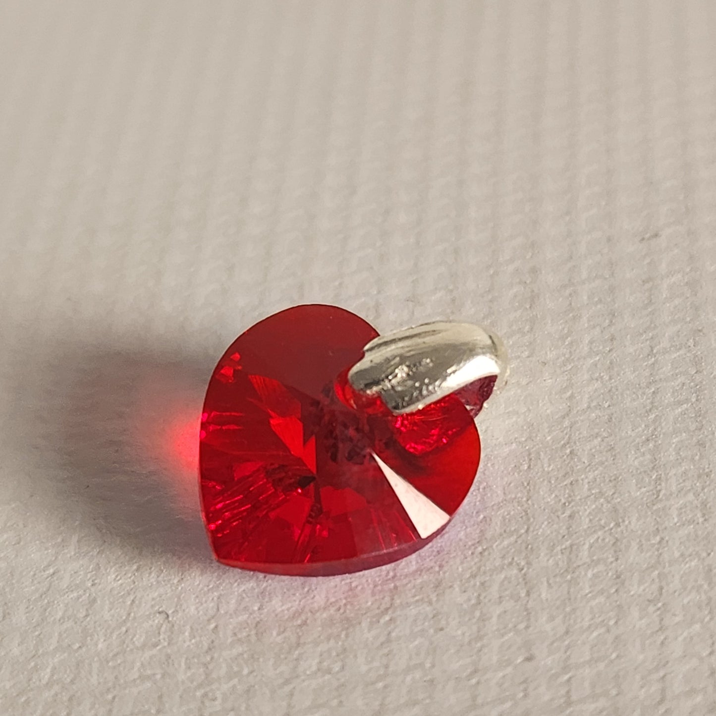 Dije Cristal Swarovski Elements Corazón 10mm Plata 925 Varios Colores