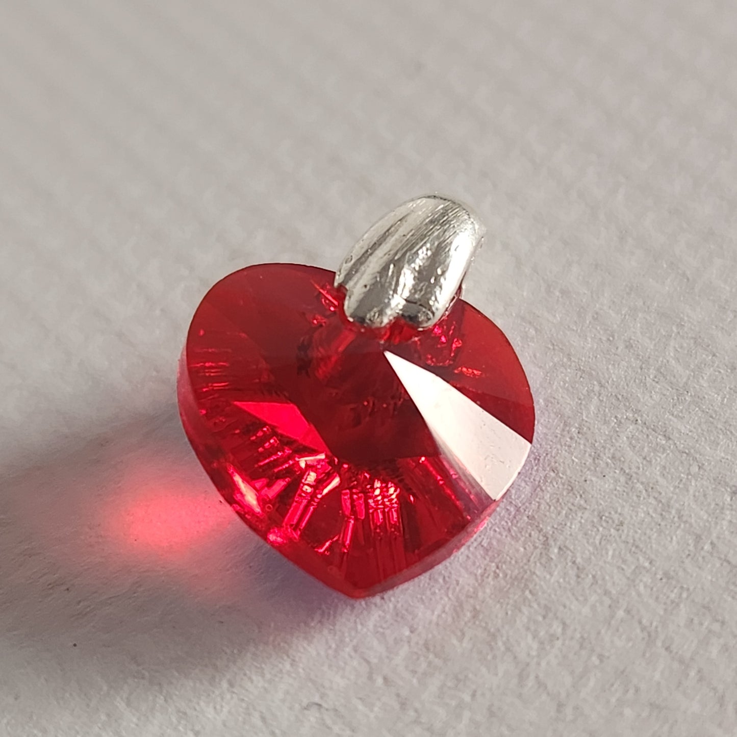Dije Cristal Swarovski Elements Corazón 10mm Plata 925 Varios Colores