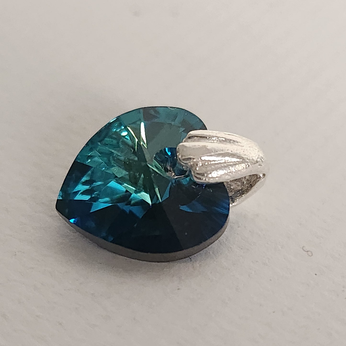 Dije Cristal Swarovski Elements Corazón 10mm Plata 925 Varios Colores