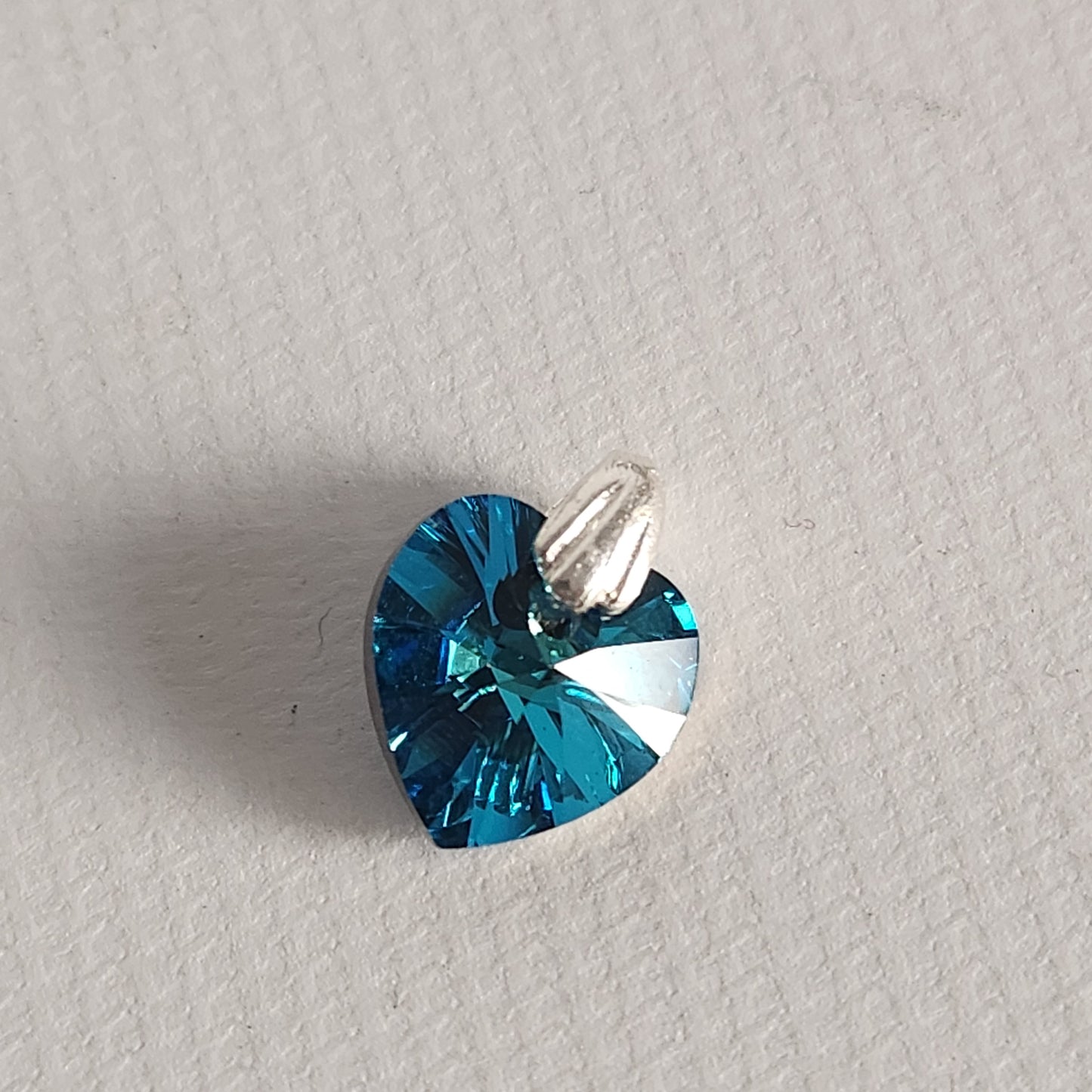 Dije Cristal Swarovski Elements Corazón 10mm Plata 925 Varios Colores