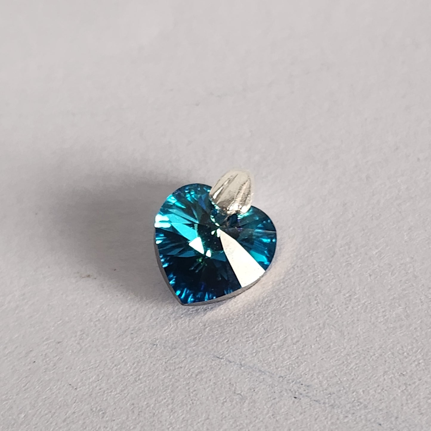 Dije Cristal Swarovski Elements Corazón 10mm Plata 925 Varios Colores
