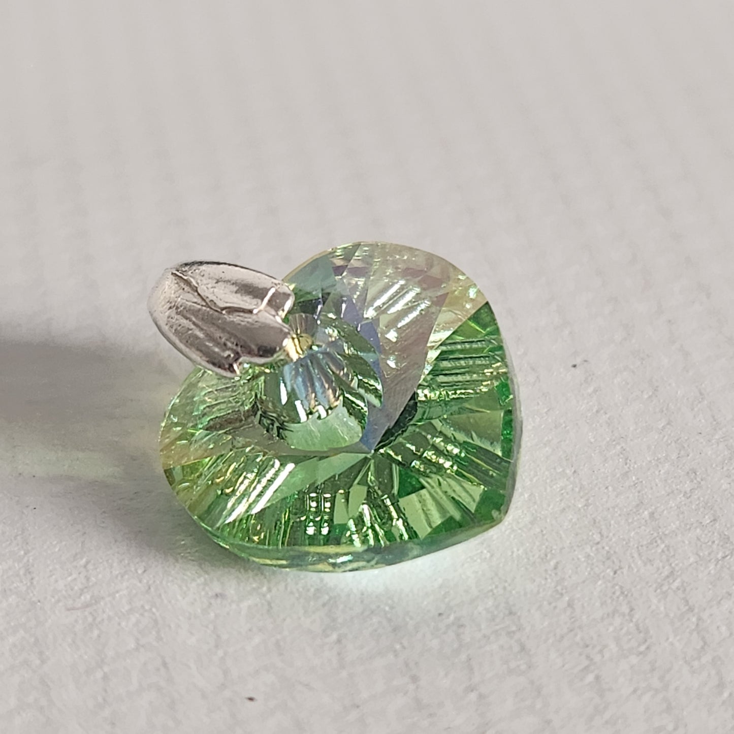 Dije Cristal Swarovski Elements Corazón 10mm Plata 925 Varios Colores