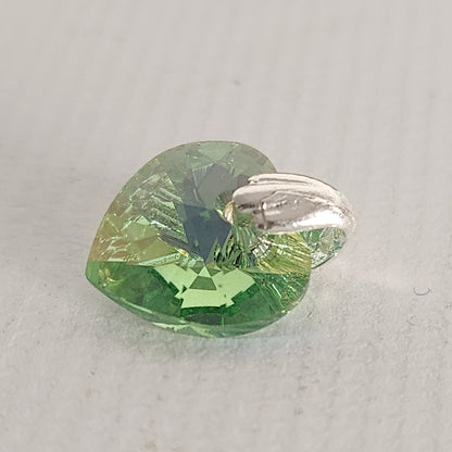 Dije Cristal Swarovski Elements Corazón 10mm Plata 925 Varios Colores
