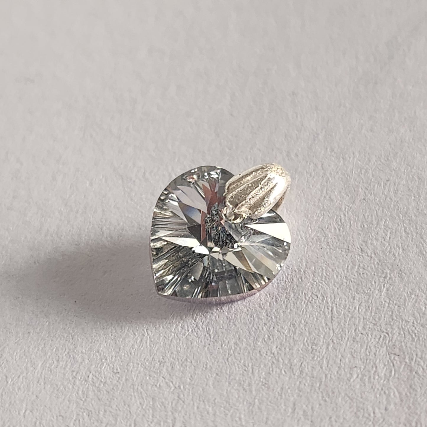 Dije Cristal Swarovski Elements Corazón 10mm Plata 925 Varios Colores