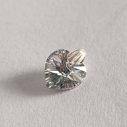 Dije Cristal Swarovski Elements Corazón 10mm Plata 925 Varios Colores