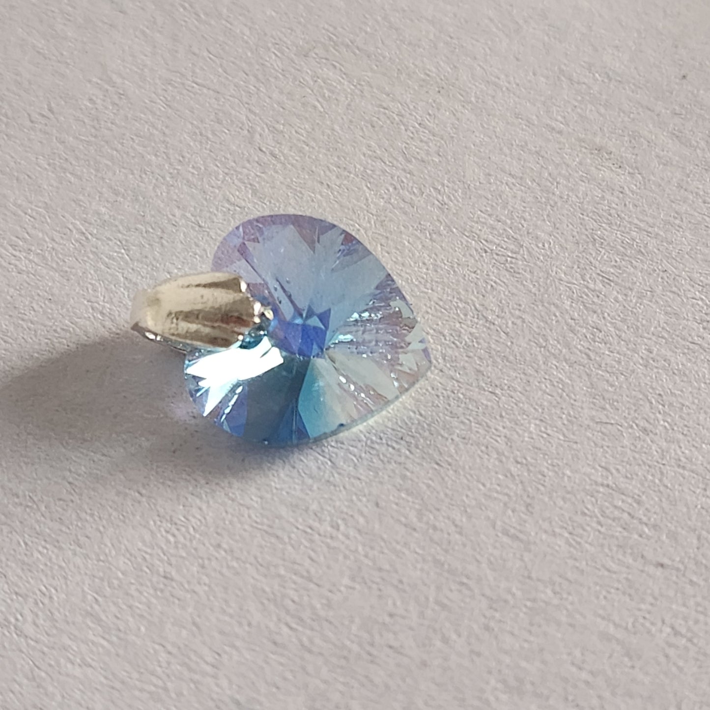 Dije Cristal Swarovski Elements Corazón 10mm Plata 925 Varios Colores