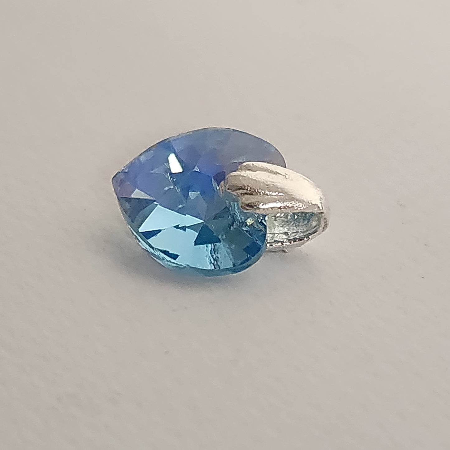 Dije Cristal Swarovski Elements Corazón 10mm Plata 925 Varios Colores