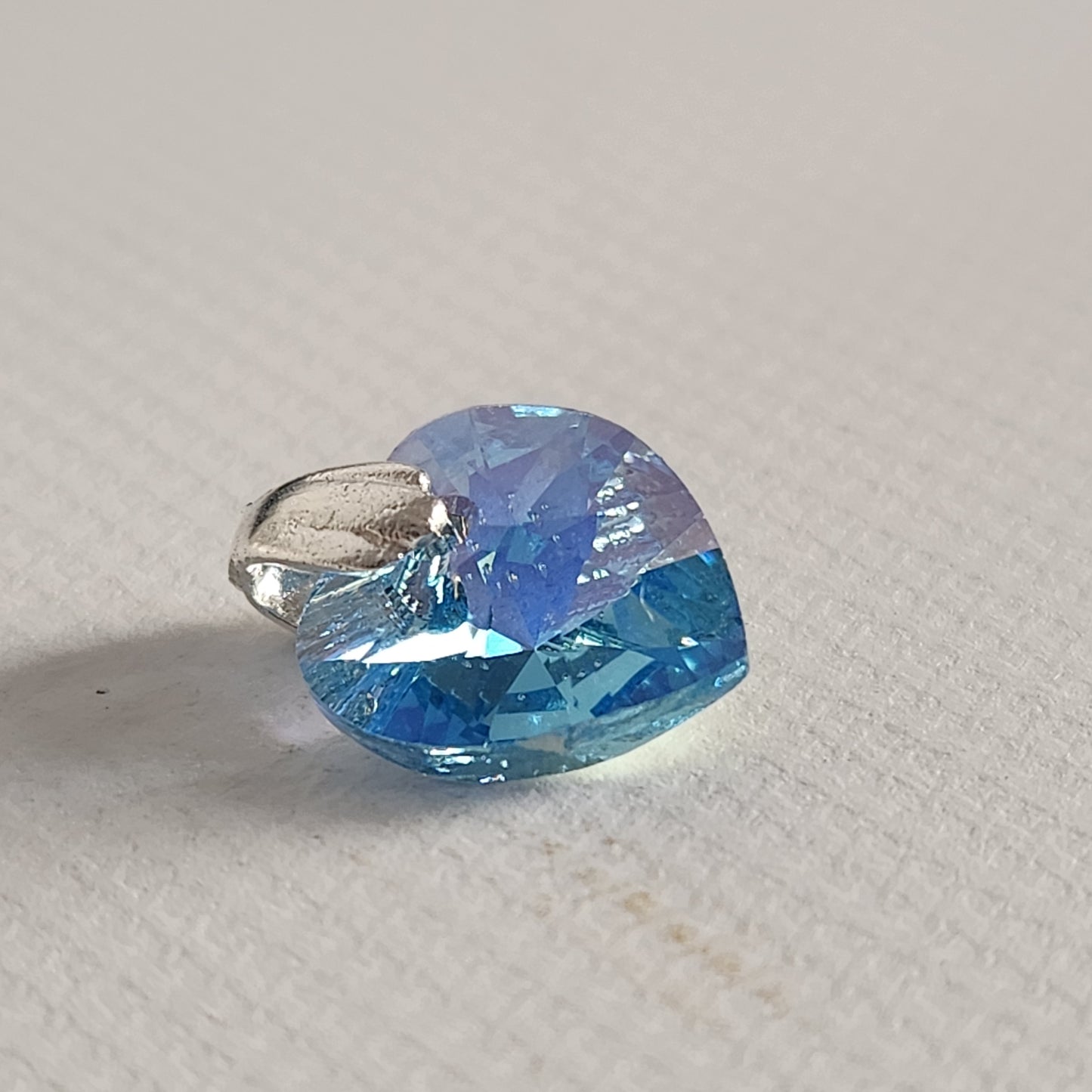 Dije Cristal Swarovski Elements Corazón 10mm Plata 925 Varios Colores