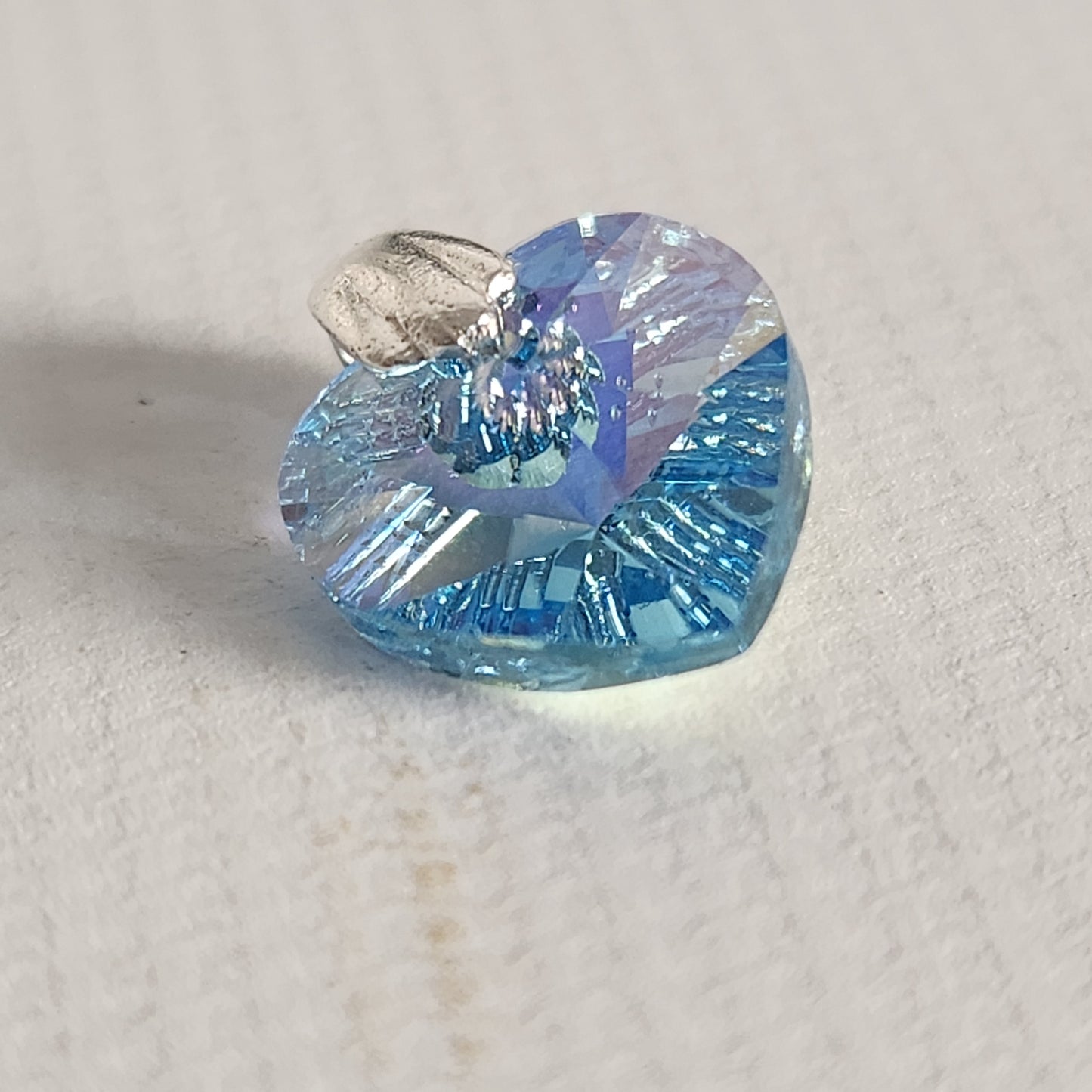 Dije Cristal Swarovski Elements Corazón 10mm Plata 925 Varios Colores
