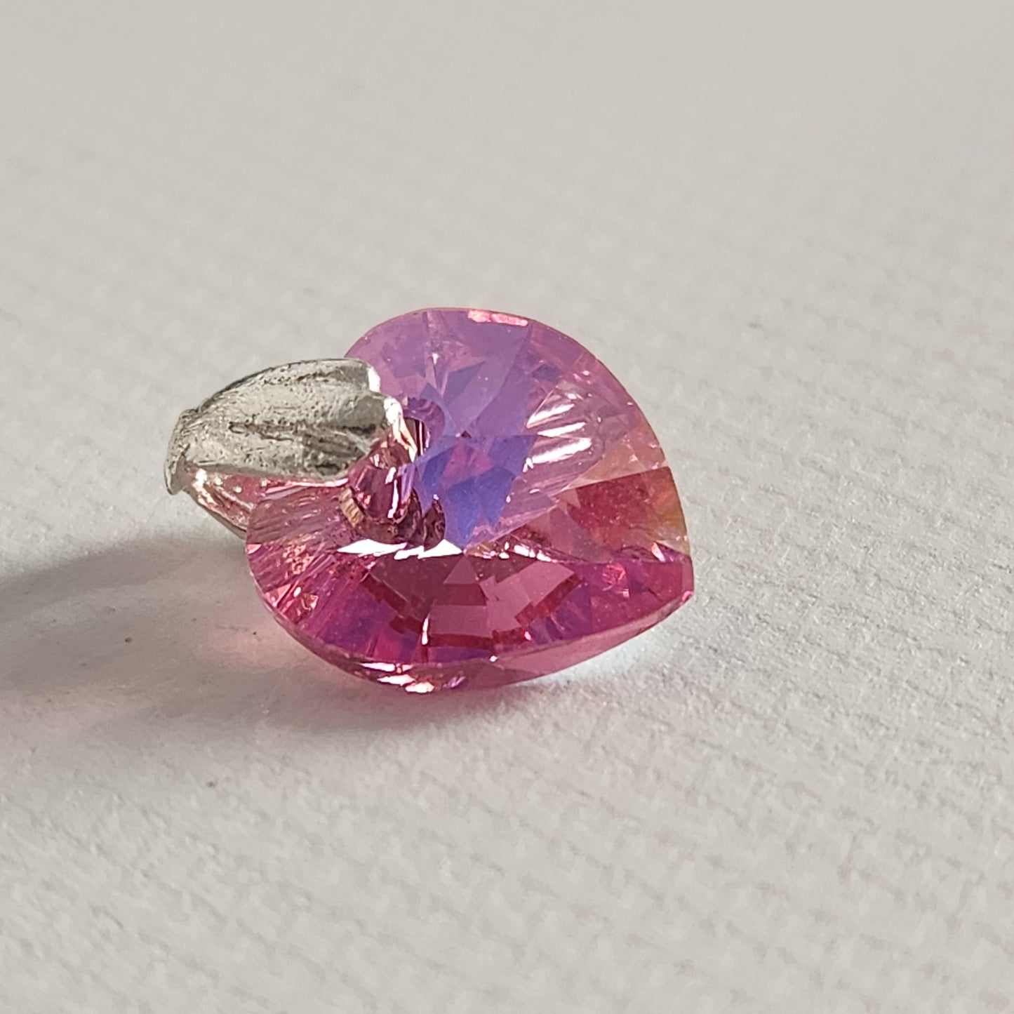 Dije Cristal Swarovski Elements Corazón 10mm Plata 925 Varios Colores