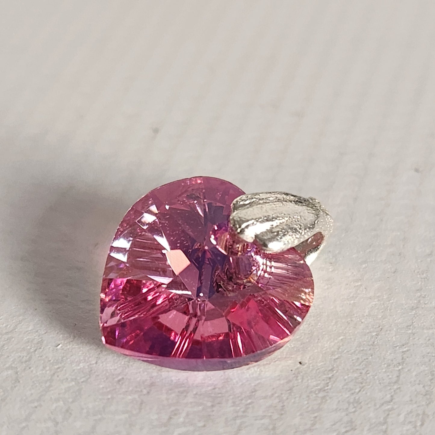 Dije Cristal Swarovski Elements Corazón 10mm Plata 925 Varios Colores
