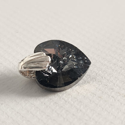 Dije Cristal Swarovski Elements Corazón 10mm Plata 925 Varios Colores