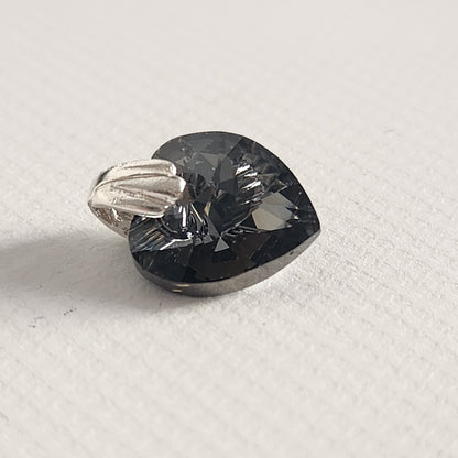 Dije Cristal Swarovski Elements Corazón 10mm Plata 925 Varios Colores