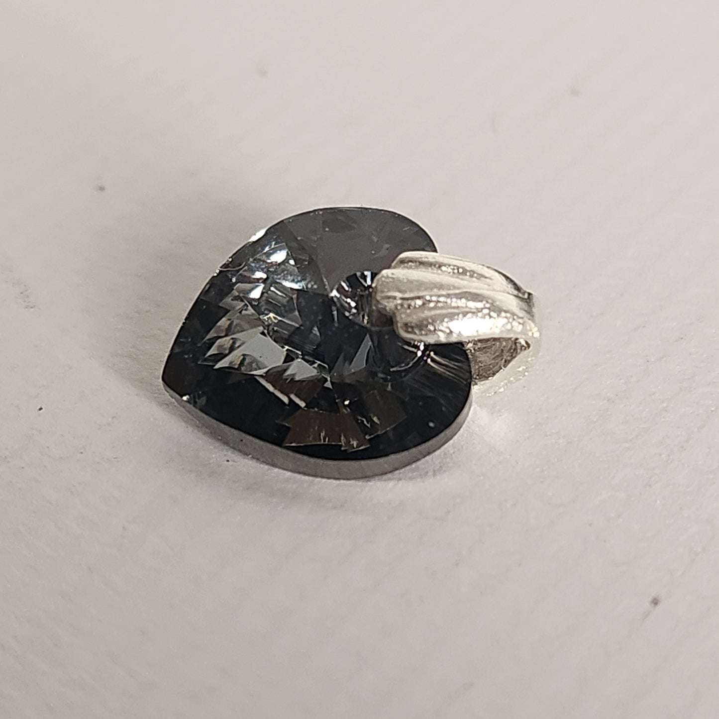 Dije Cristal Swarovski Elements Corazón 10mm Plata 925 Varios Colores