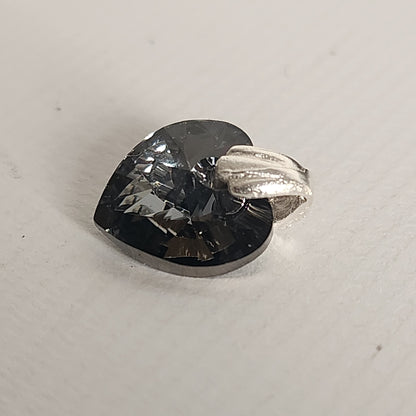 Dije Cristal Swarovski Elements Corazón 10mm Plata 925 Varios Colores