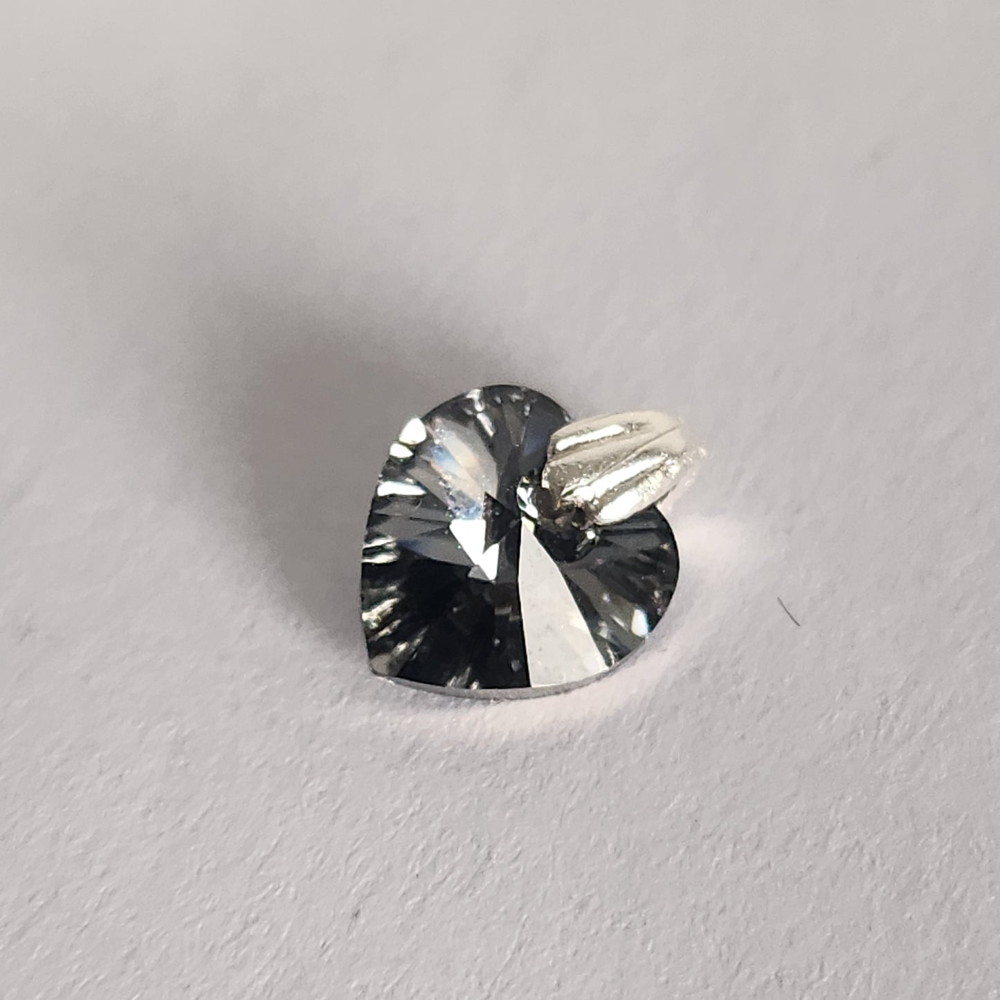 Dije Cristal Swarovski Elements Corazón 10mm Plata 925 Varios Colores