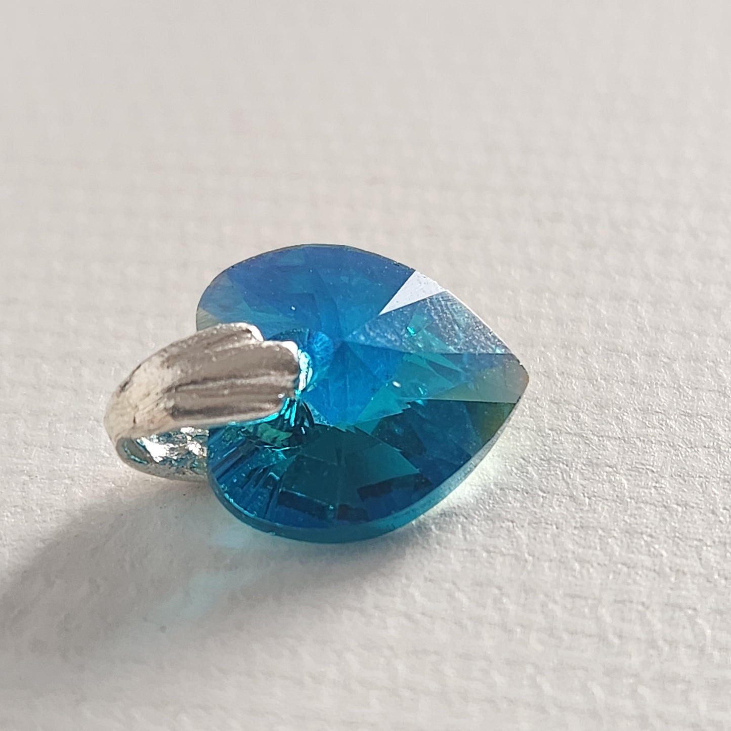 Dije Cristal Swarovski Elements Corazón 10mm Plata 925 Varios Colores